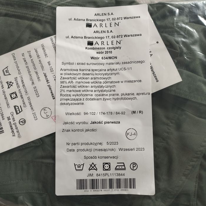 Kombinezon czołgisty M/R mon
