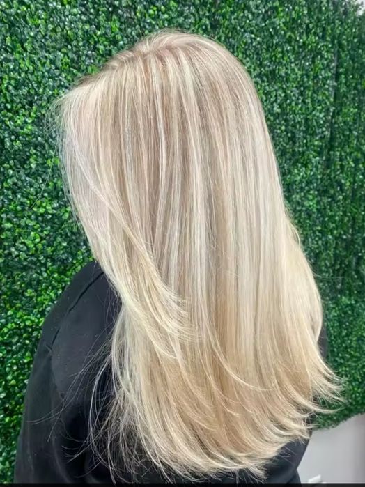 Peruka naturalna ciepły blond
