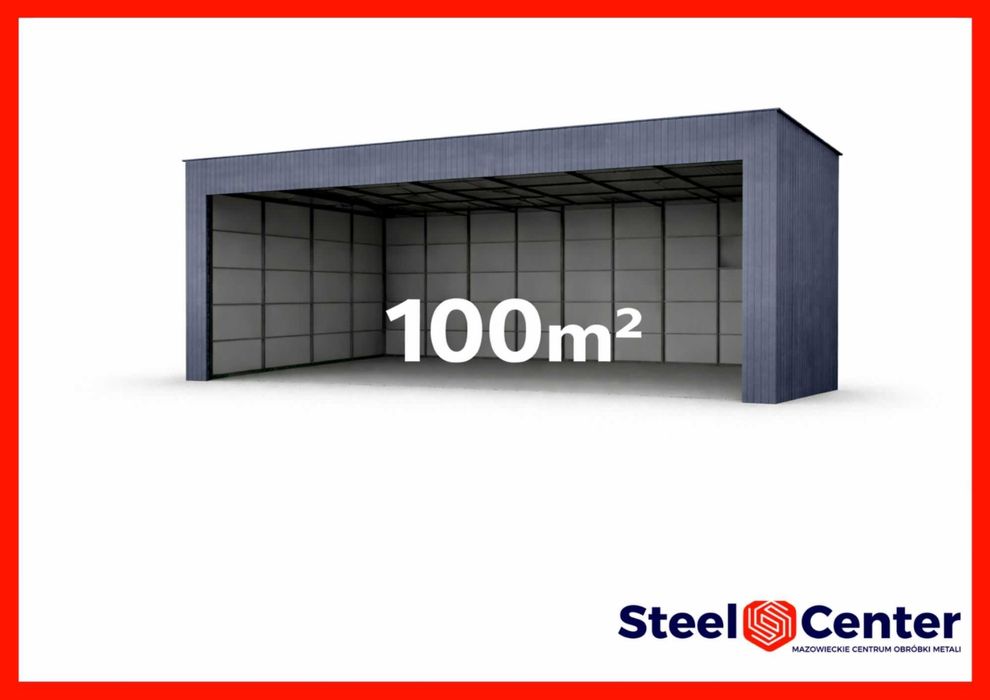 Wiata Stalowa 100 m² | Solidna Konstrukcja | Producent | Garaż / Magazyn / Zadaszenie