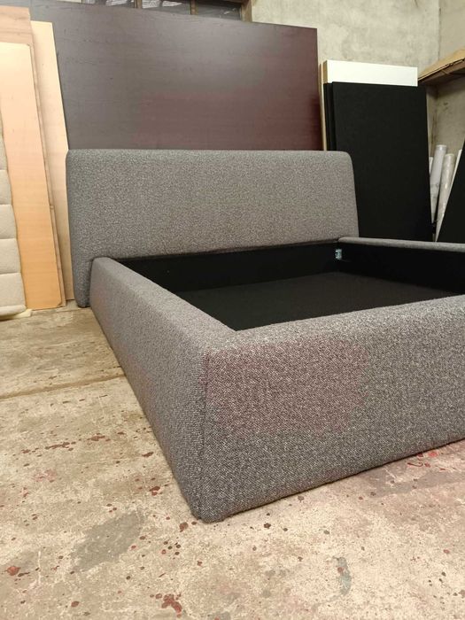 Łóżko sypialnia tapicerowana puchate zagłowie grubsze ramy na wymiar