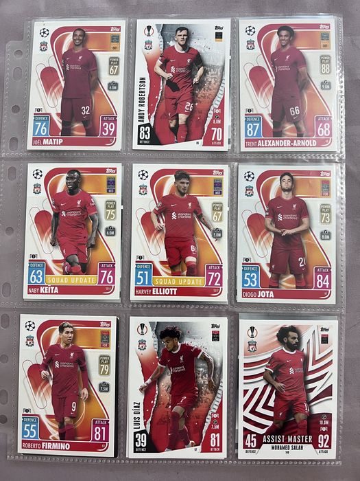 Футбольні карточки panini, topps, Ліверпуль ( Liverpool)