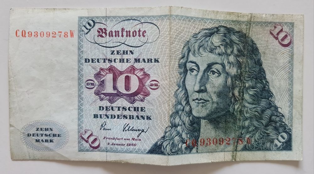 Banknot kolekcjonerski 10 Marek z 1980 roku
