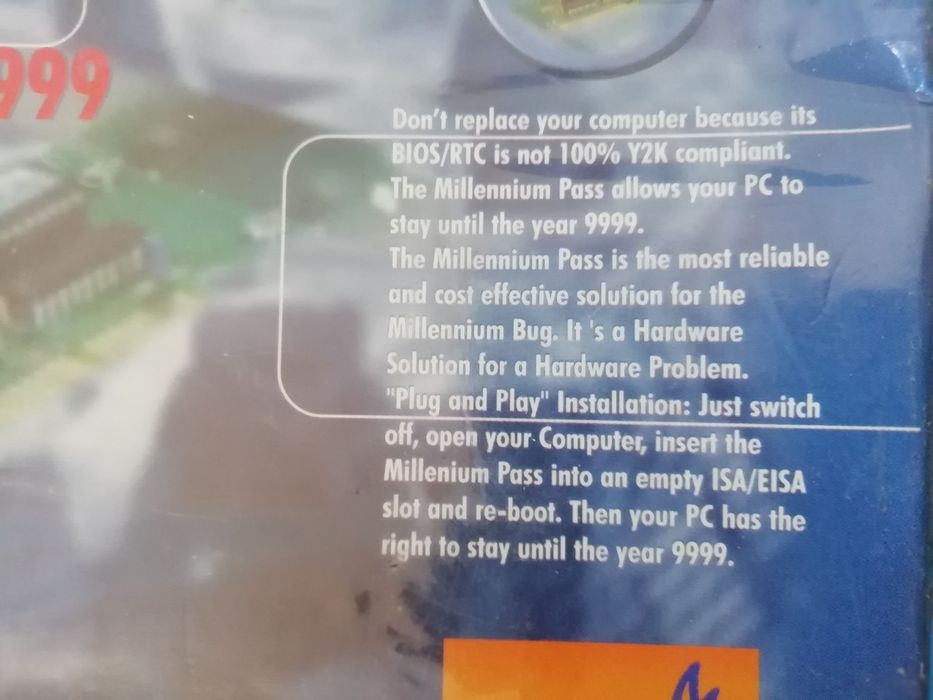 Placa Zycon Millenium Pass Year 2000 Bug Computer Update ISA/EISA BNIB442196384715919363