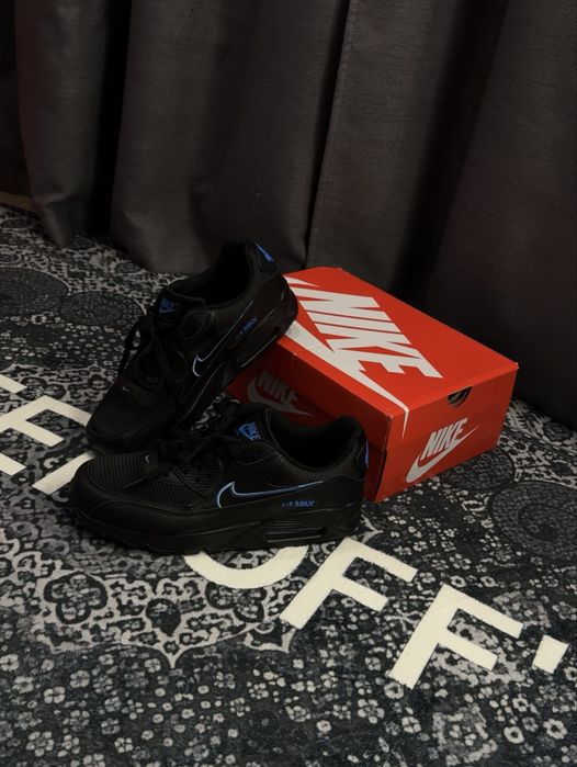 Кроссівки Nike Air Max 90 Оригінал Azure Shadow Black (41-45 розмір)