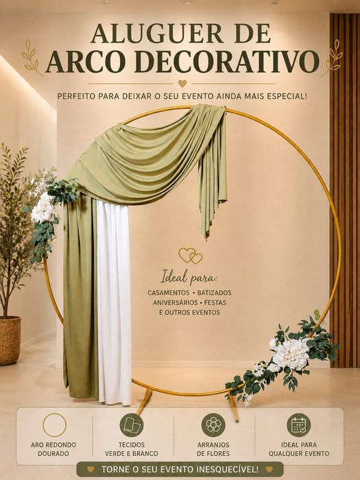 Arco para decoração e acessórios