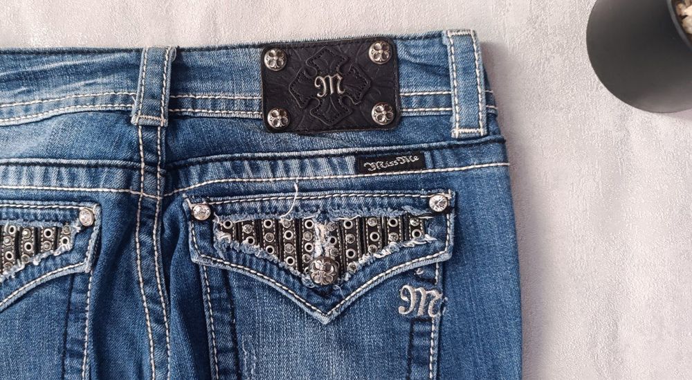 Miss me Jeans \ Джинси зі стразами Y2K Sk8 bootcut Rock Revival