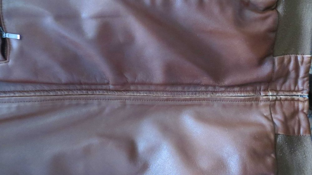 Casaco de pele homem, castanho, tamanho 50