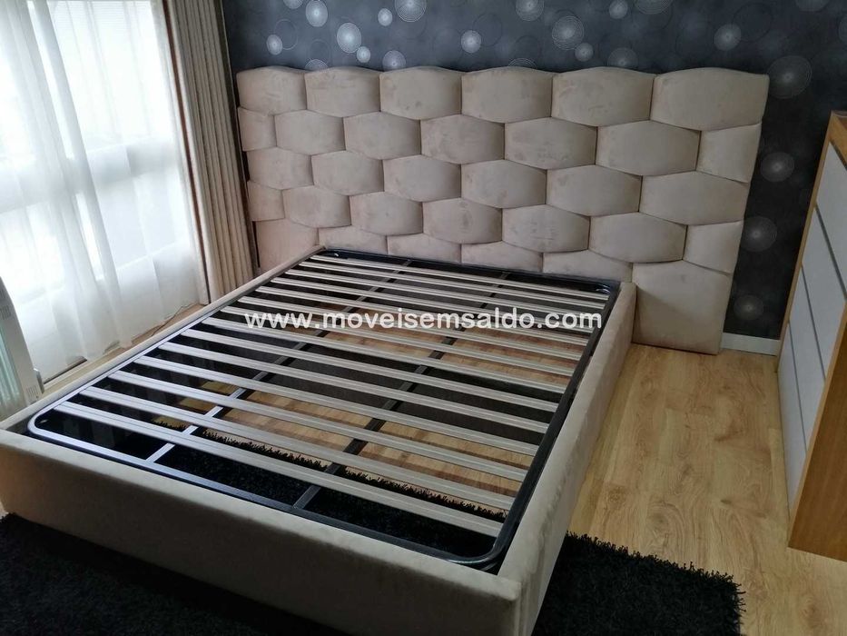 Cama de Casal Estofada - Fabricamos Todas as Medidas e Cores
