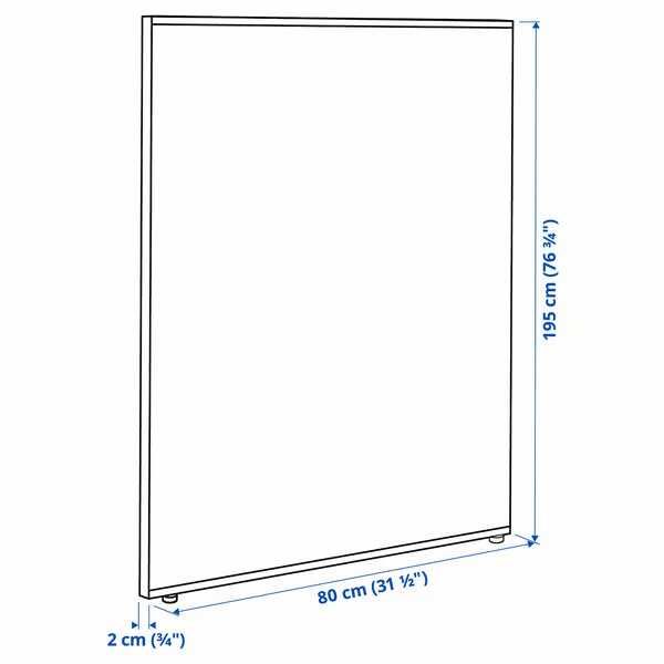 IKEA SIDORNA Ścianka działowa, szary, 80x195 cm 404.839.49