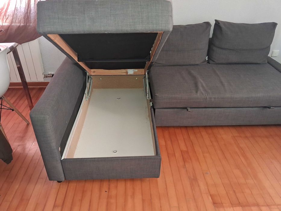 Sofá chaise long cinzento escuro