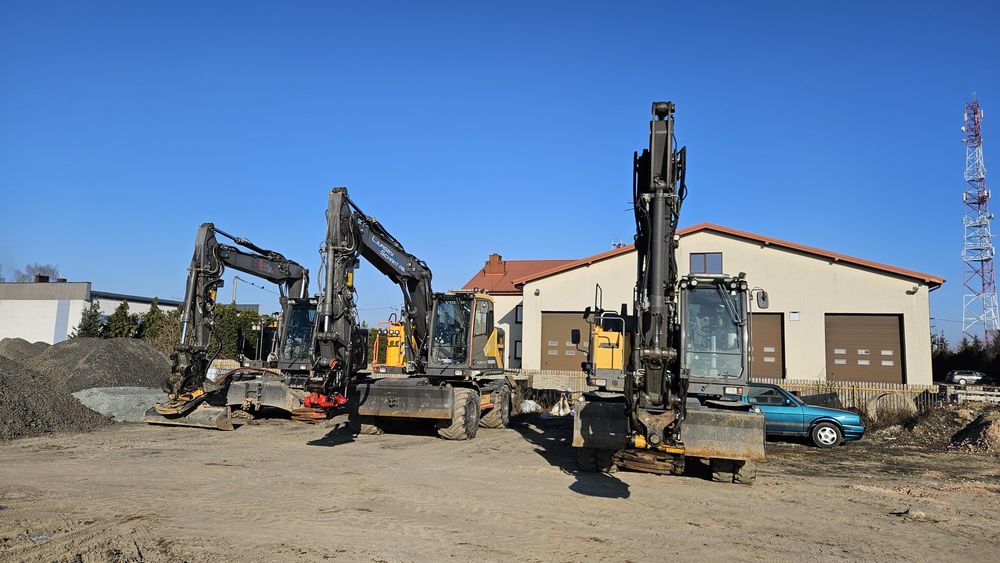 Wynajem koparki kołowej obrotowej volvo, CAT