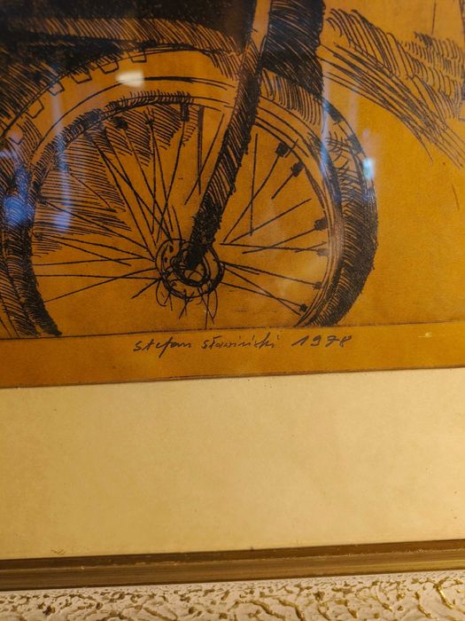 Grafika Stefan Sławiński "Ogrody Szpitalne 1978.