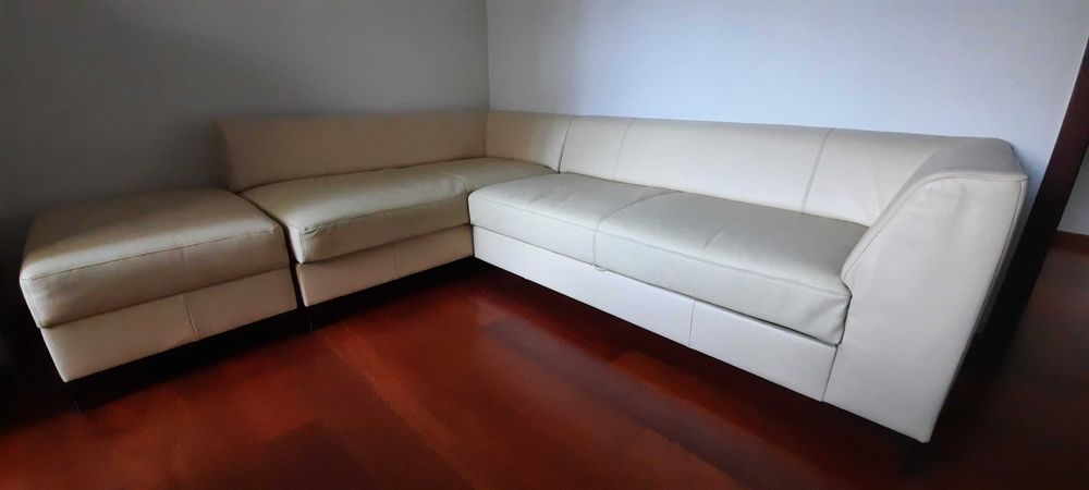 Kanapa skórzana KLER ecru