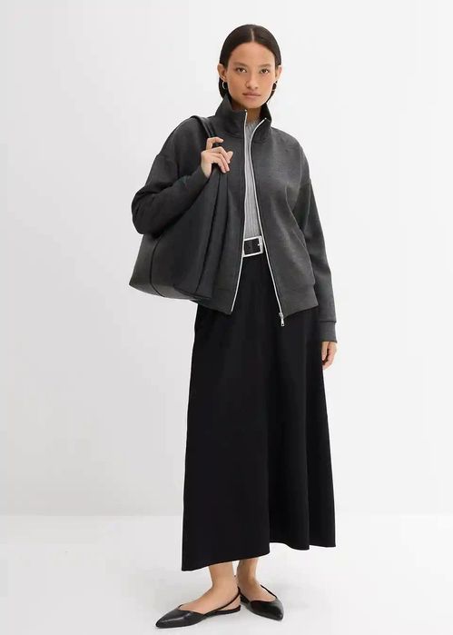 B.P.C szara bluza na zamek scuba r.48/50