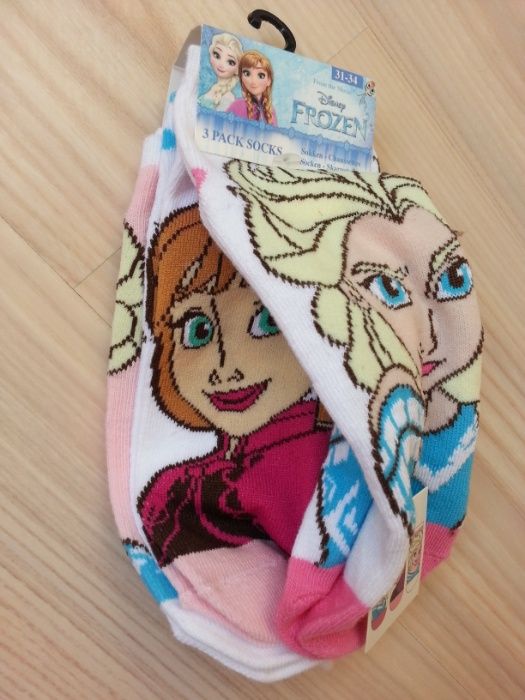 Фірмові шкарпетки «Frozen», Disney для дівчинки р.31-34 (3 пари)