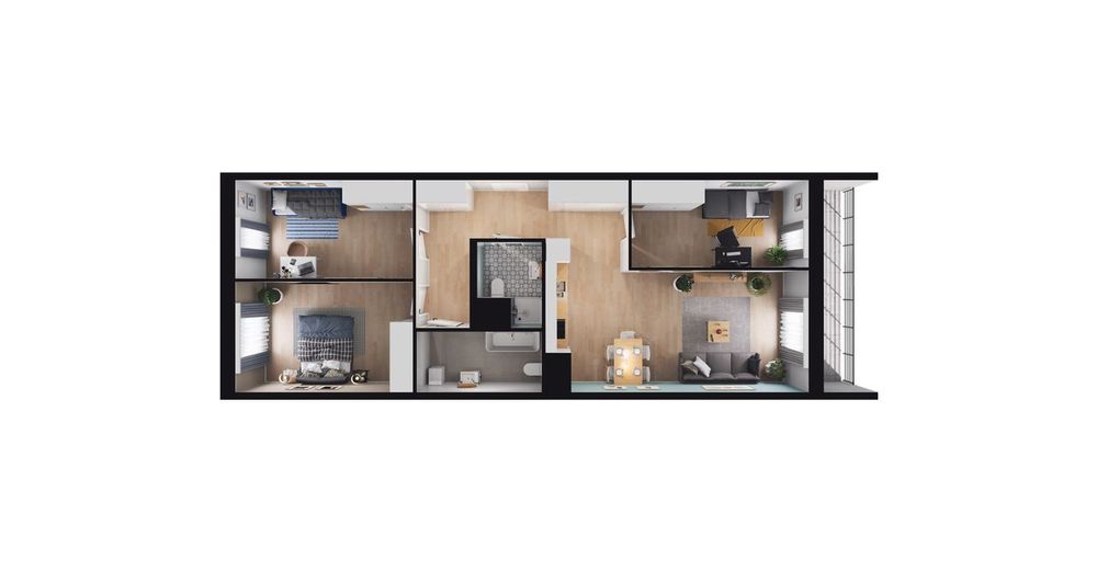 4-pokojowe mieszkanie 81m2 + loggia