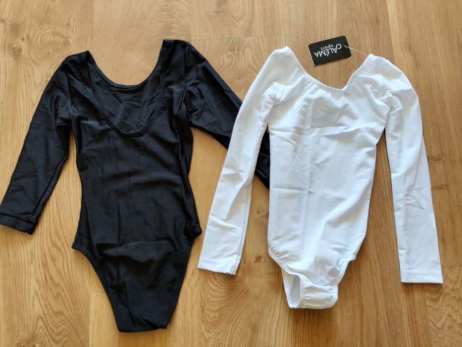 Боді для танців чорний і білий