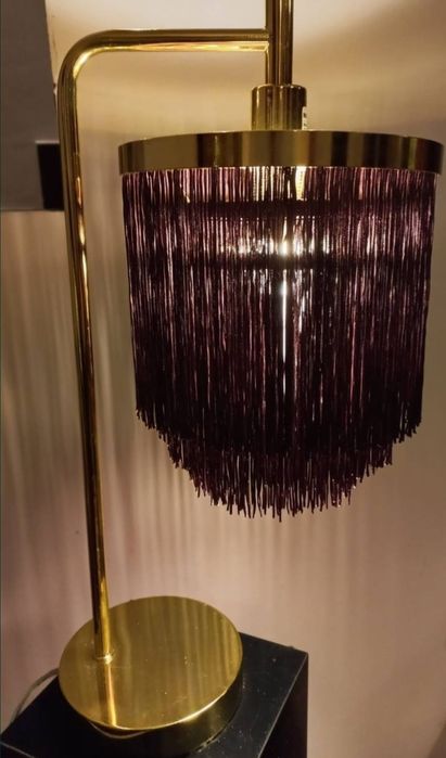 Lampka nocna lampa stołowa z frędzlami oryginalna stylowa