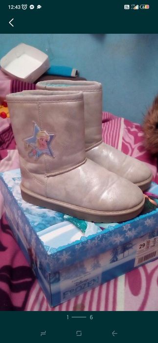 Zimowe śniegowce emu Frozen Kraina Lodu r.29 wkł.17,5cm