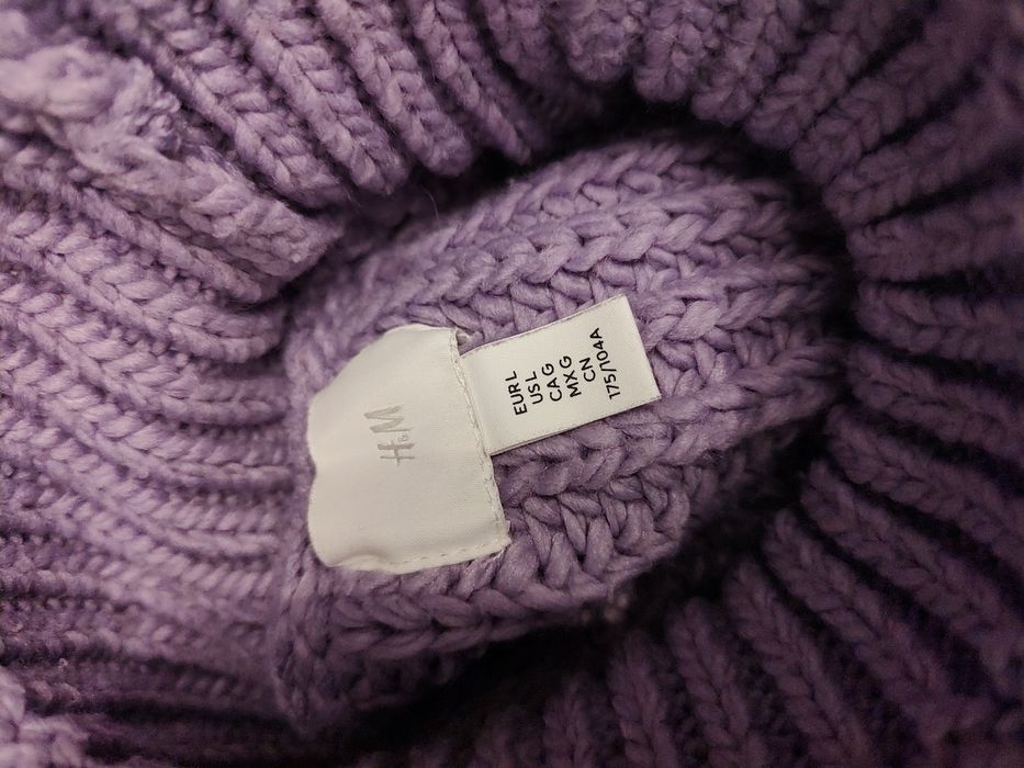Sweter H&M fioletowy rozmiar L