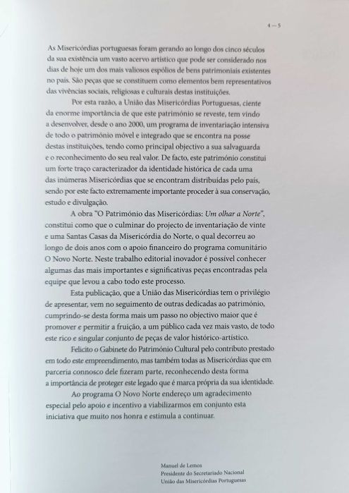 Livro O Património das Misericórdias - um olhar a norte