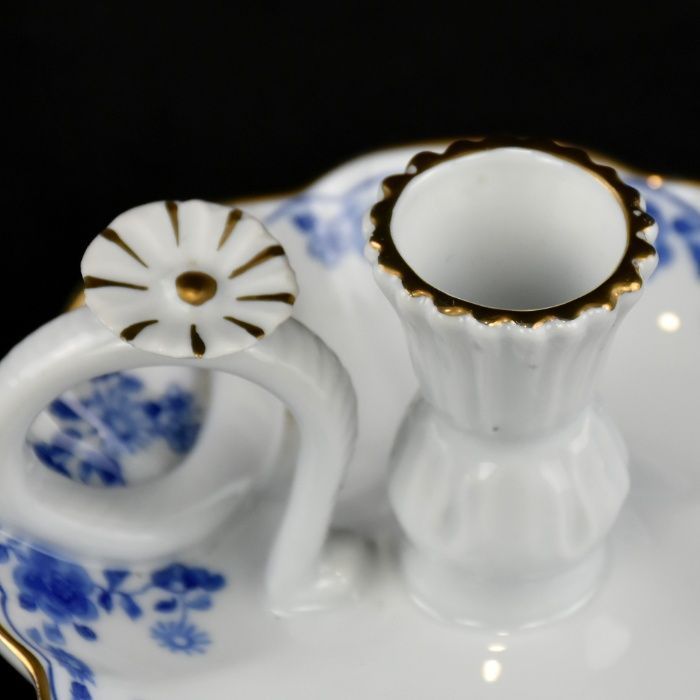 Palmatória com pega Porcelana Vidal Arte, Azul e Dourado