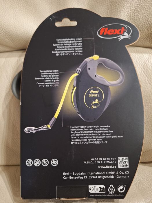 Automatyczna smycz Flexi Giant L Neon 8m max 50kg