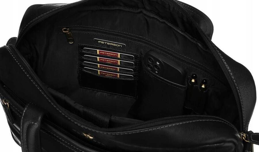 skórzana, męska torba na laptopa - peterson