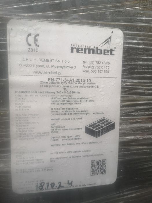 Sprzedam bloczki szczelinowe