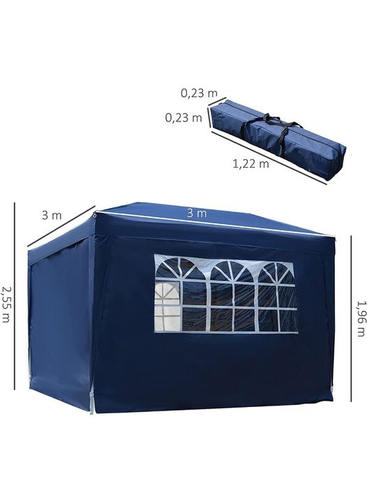 Tenda com laterais paddock 3x3
