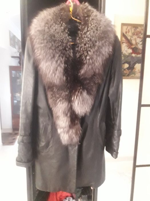 Акция!!Пальто кожа!!! Песец , кролик