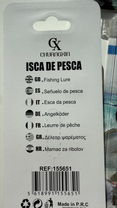 Iscas pesca amostras qualidade