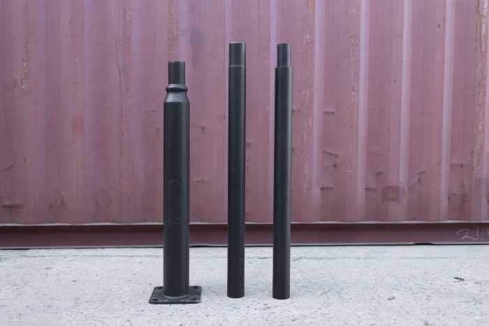 Słup oświetleniowy składany fi 60mm 3m czarny . Kamery lampy led