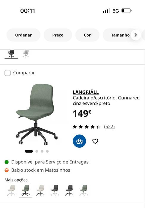 Cadeiras IKEA- ''Langfjall'' como novas