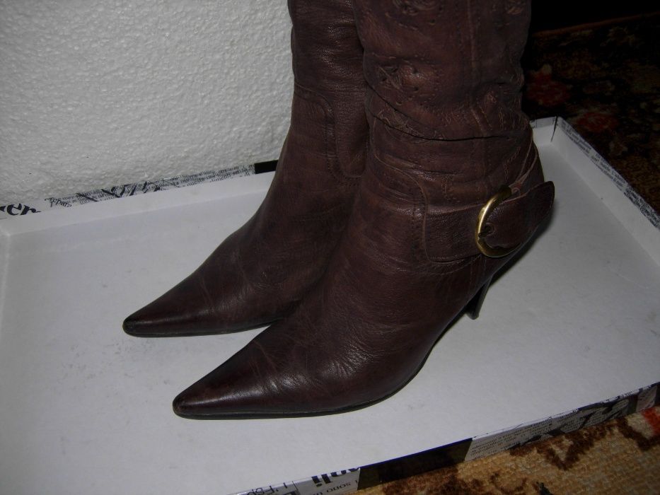 Сапоги женские кожаные 38 р.