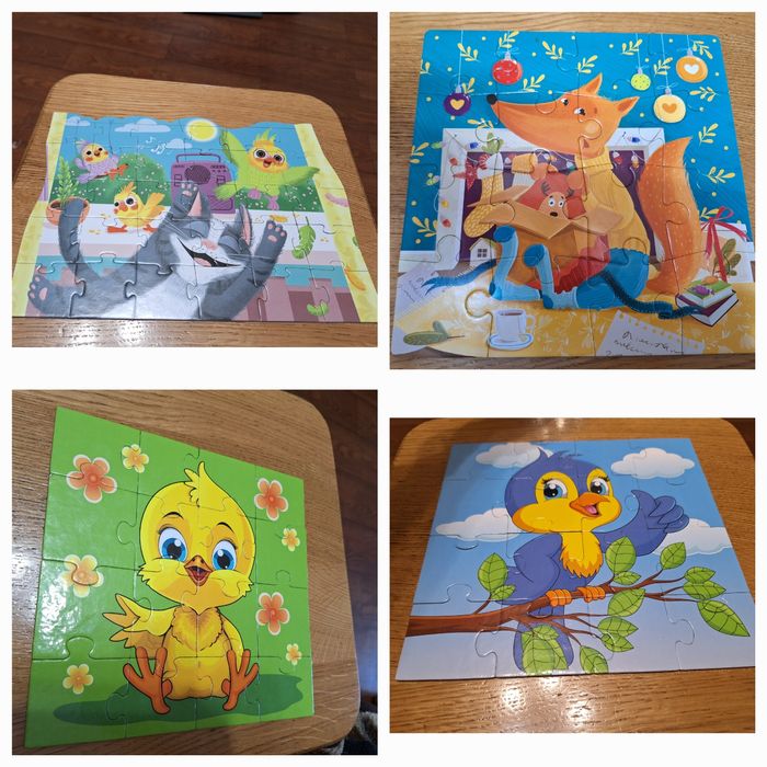 Пазли дитячі на  16 та 30 елементів  вік 3+