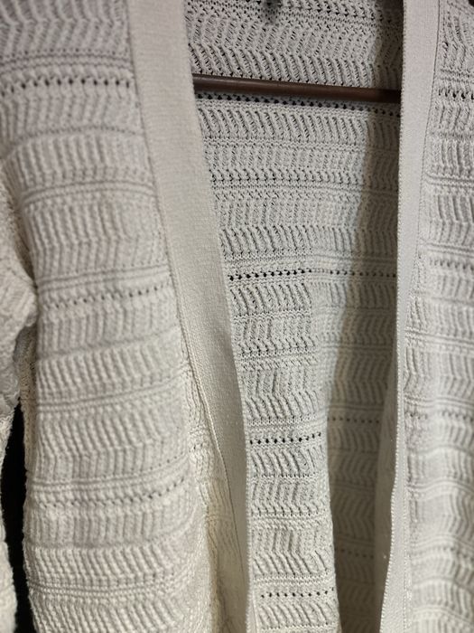 Sweter Benetton- uni- fajny ażurowy kardigan-unikat!