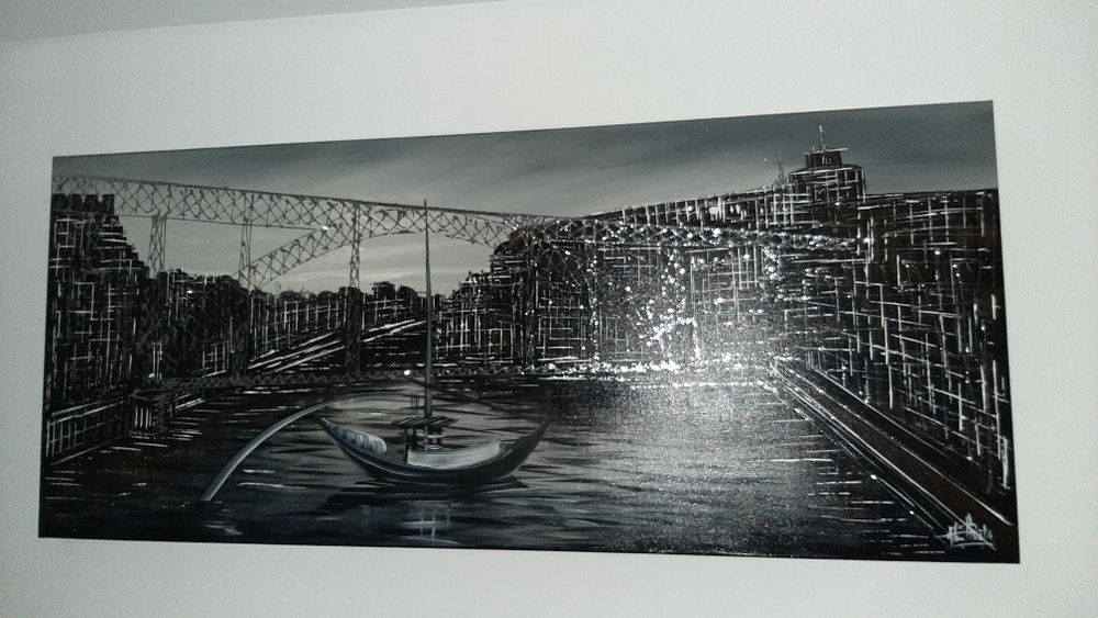 Quadro com ponte no Douro