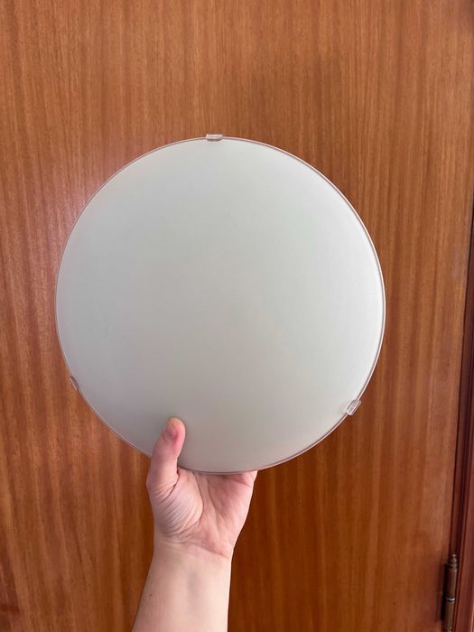 Plafon redondo de teto ou parede em vidro fosco