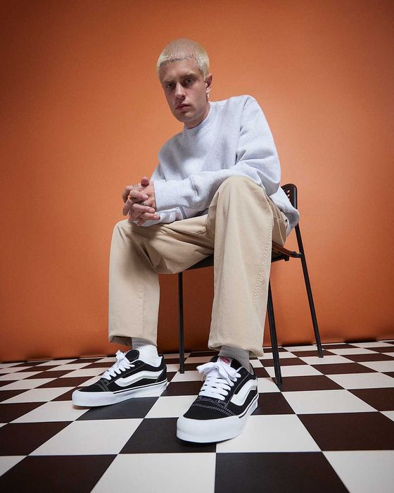 Кеди Vans KNU Skool Black/White | Майже всі розміри | Оригінал