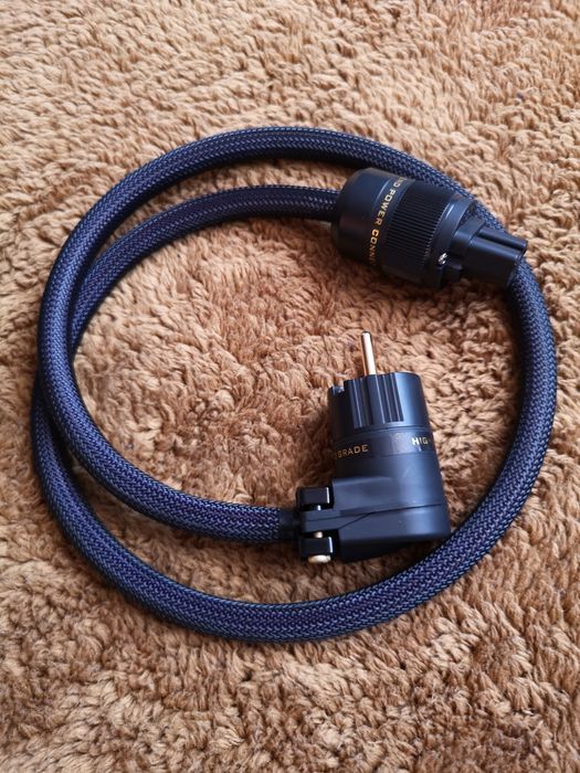Kabel zasilający audio Melodika 3x4 mm dł 1.0m. Wtyki Audiocrast.