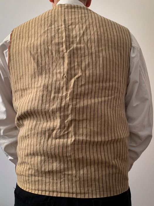 Kamizelka męska w paski na wesele klasyczna man vintage unikatowa