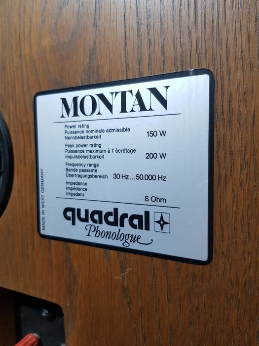 ТОП! Hi-Fi акустика QUADRAL MONTAN, Мощ , 70 кг! 150/200 Вт,Germany