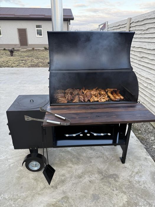4мм! Посилений! Мангал Барбекю Смокер с печкой под Казан