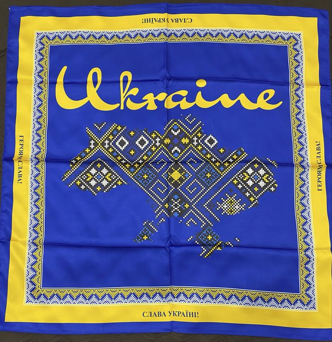 Хустинки штучний шовк патріотичні