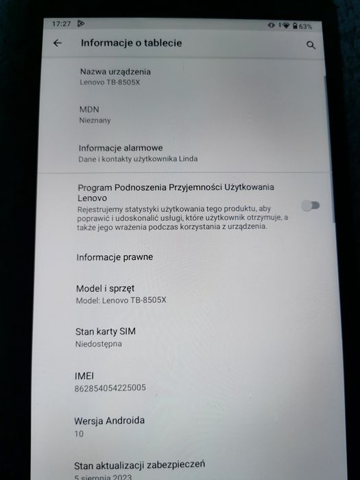 Lenovo Tab M8 / SIM