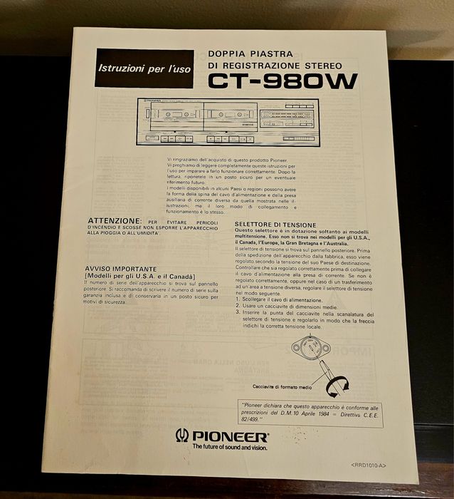 Leitor/Gravador Cassetes Pioneer CT-980W Stereo