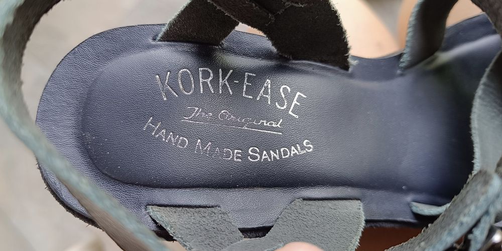 Sandały Kork-Ease Brazylia 25,6 cm 39 koturn kolor grafitowy skóra