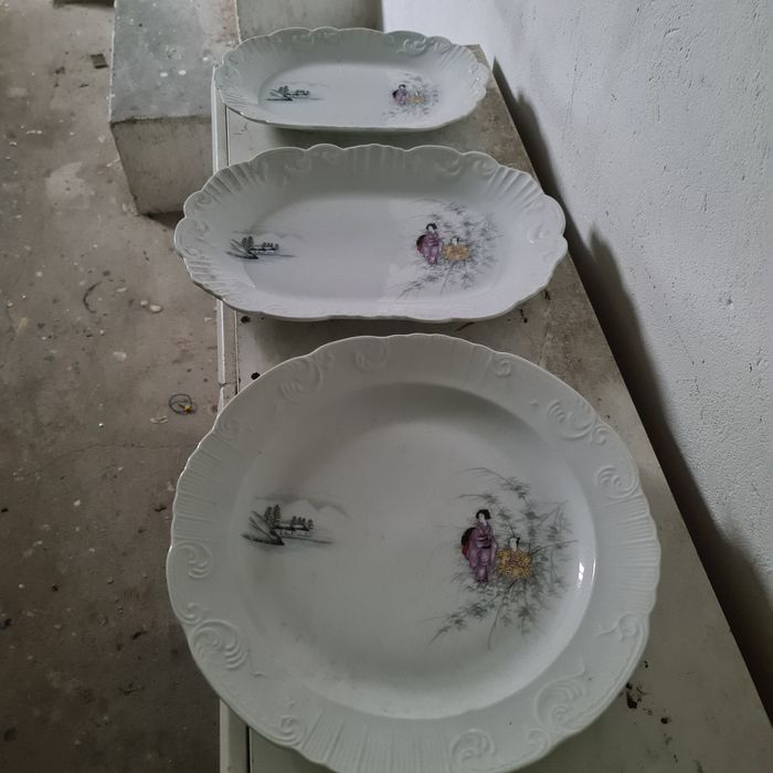 Conjunto de  travessas e prato vista alegre EMA