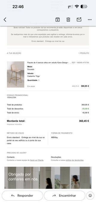 4 Bancos de balcão cozinha novos